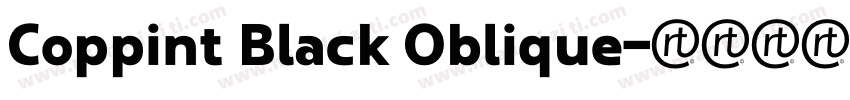 Coppint Black Oblique字体转换